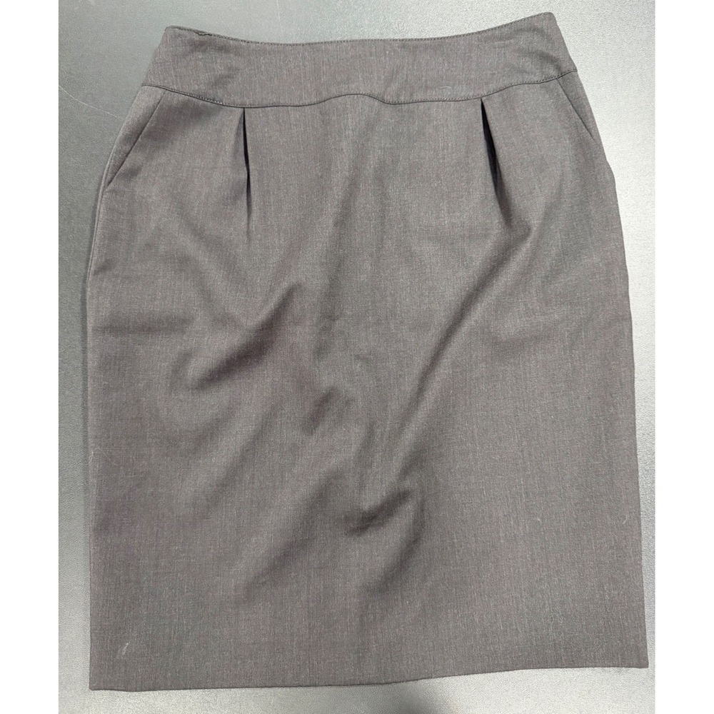 Worth New York 100% Wool Charcoal Gray Pencil Skirt Womens 6 Professional Career